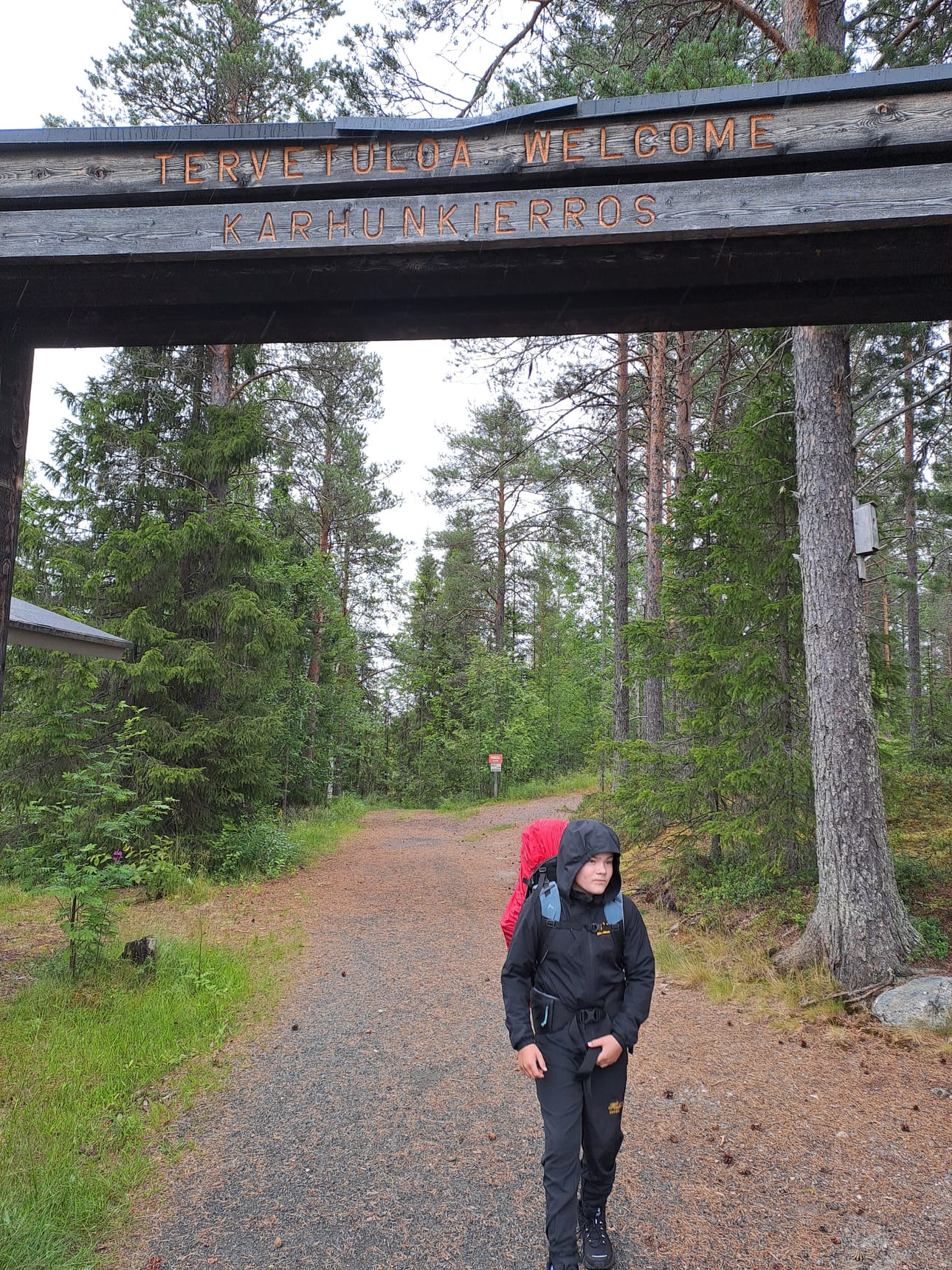 Pieni sade ei haitannut Petrus Aaltosen vaellusta.