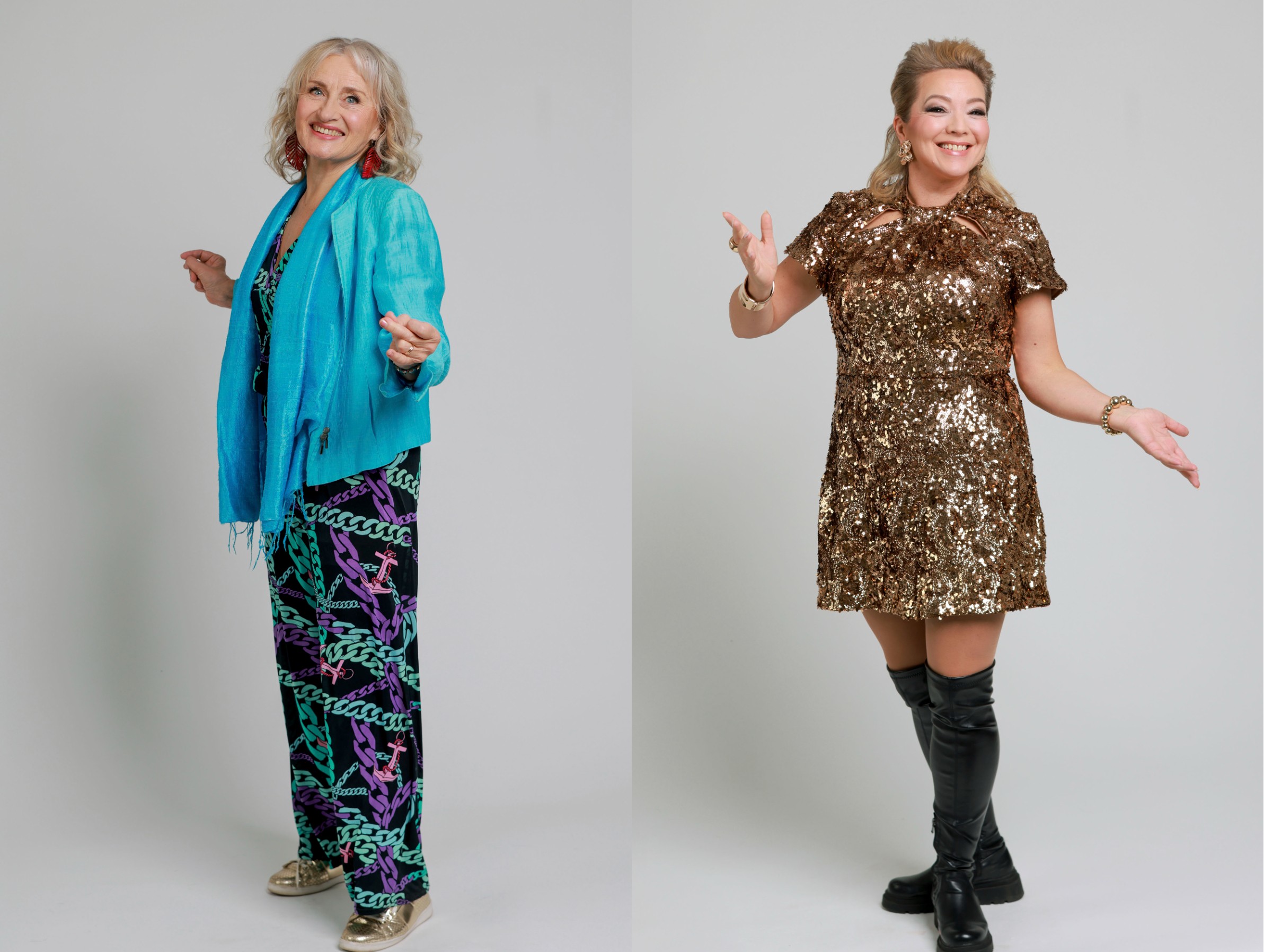 Annika Eklund ja Ami Aspelund suositun viihdeohjelman tähtinä