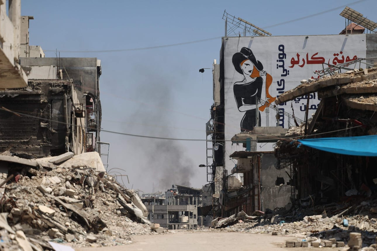 Israel alkoi moukaroida Gazaa raunioiksi sen jälkeen kun Hamas ja muut palestiinalaiset äärijärjestöt hyökkäsivät Israeliin lokakuun alkupuolella. LEHTIKUVA/AFP