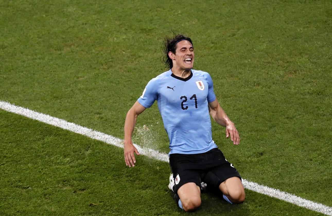 Uruguayn molemmat maalit teki hyökkääjä Edinson Cavani.