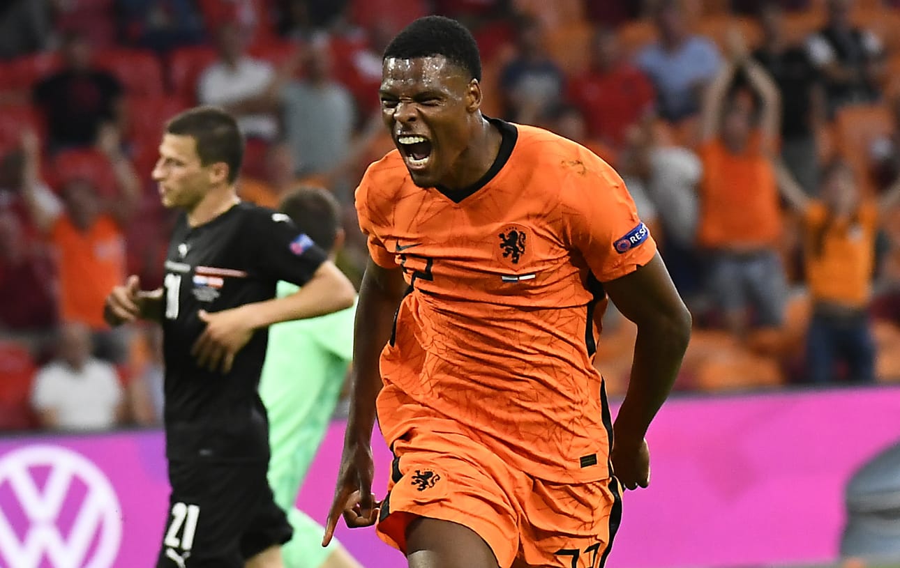 Denzel Dumfries onnistui jälleen Hollannille maalinteossa.