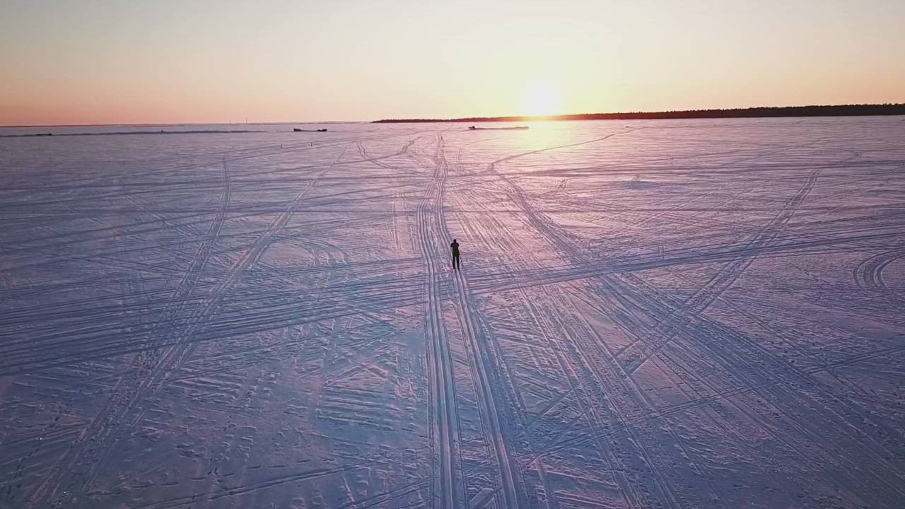 Hiihtoa Taskisenrannassa