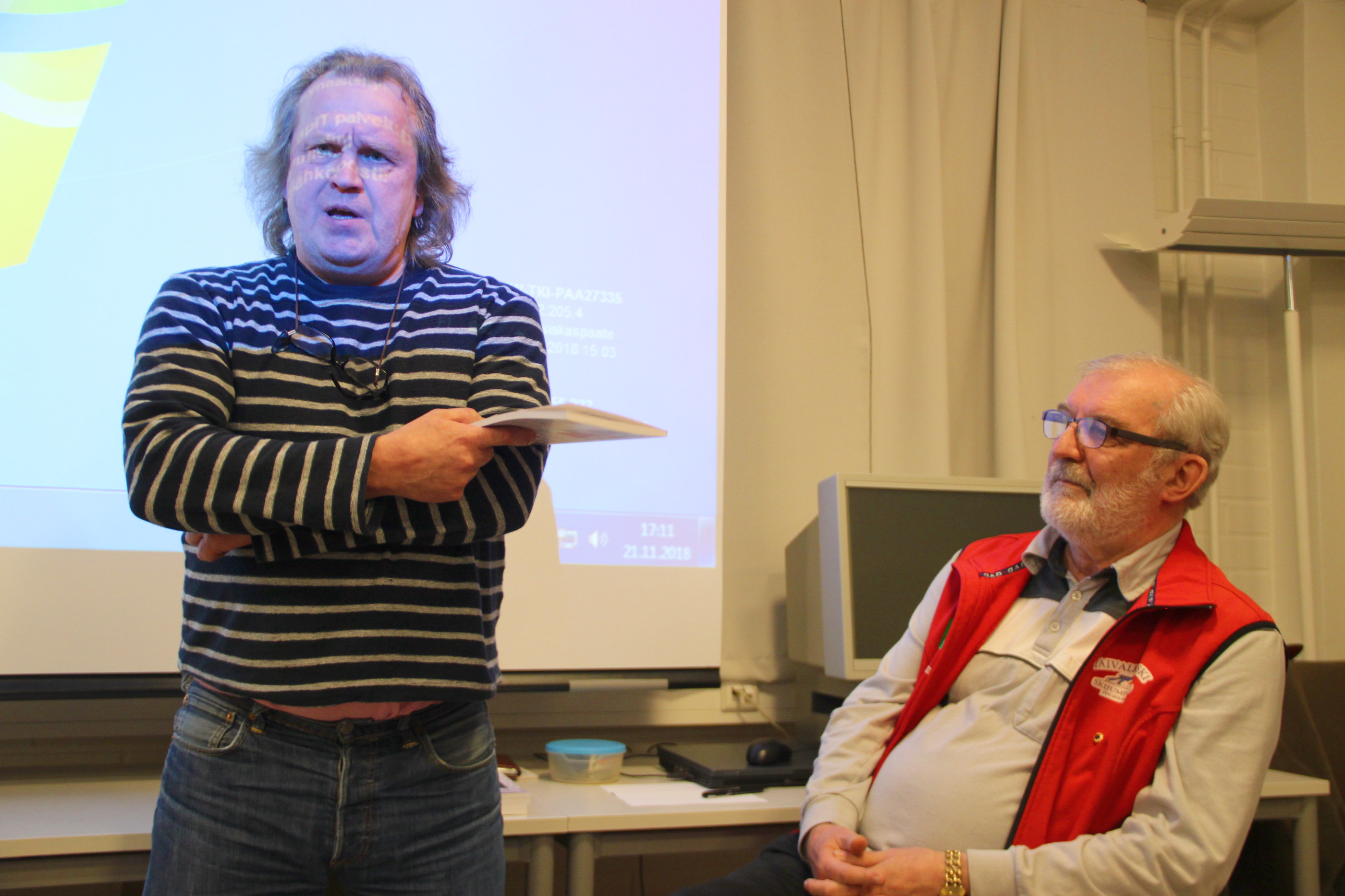 Kirjan tekijät Jussi Eskola ja Tapio Räisänen.