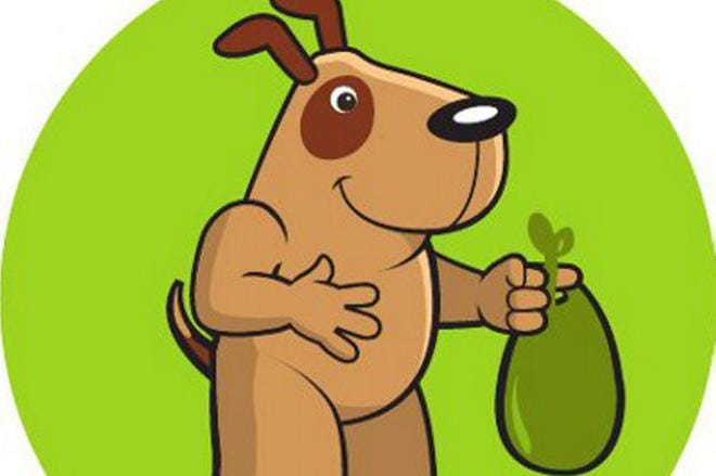 Jos roskakorissasi on tämä merkki, koiran omistaja tietää, että saa pudottaa sinne pudottaa koirankakkapussiin noukitut pökäleet.