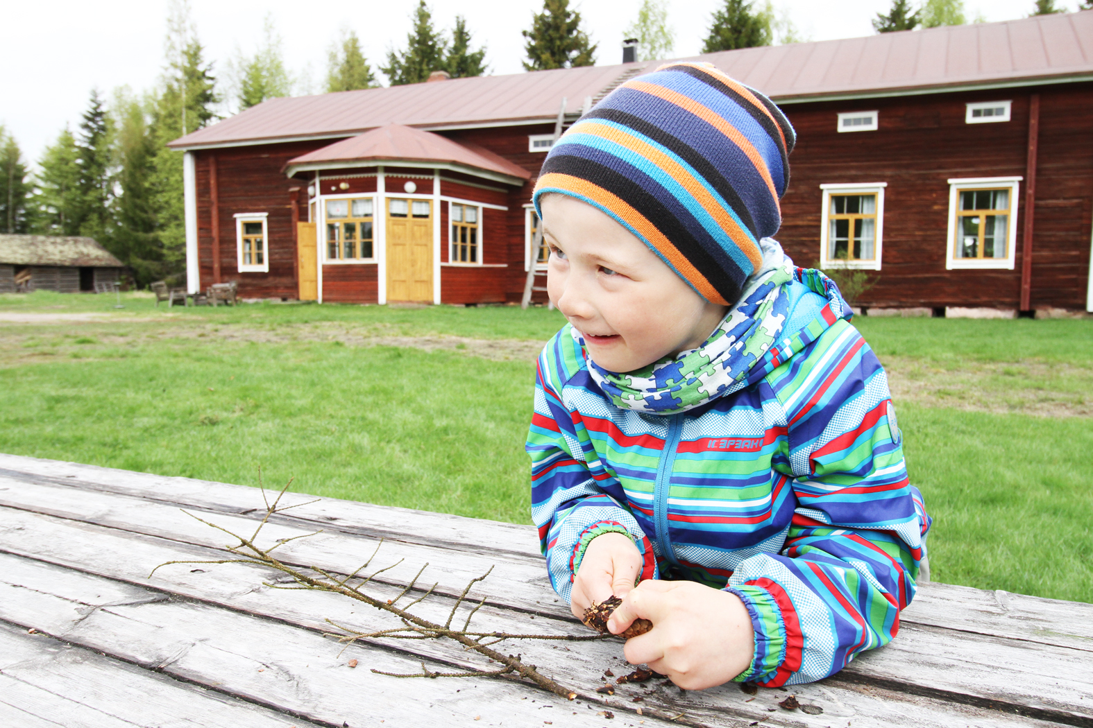 Tuomas Pernu taitaa käpylehmän tekemisen.