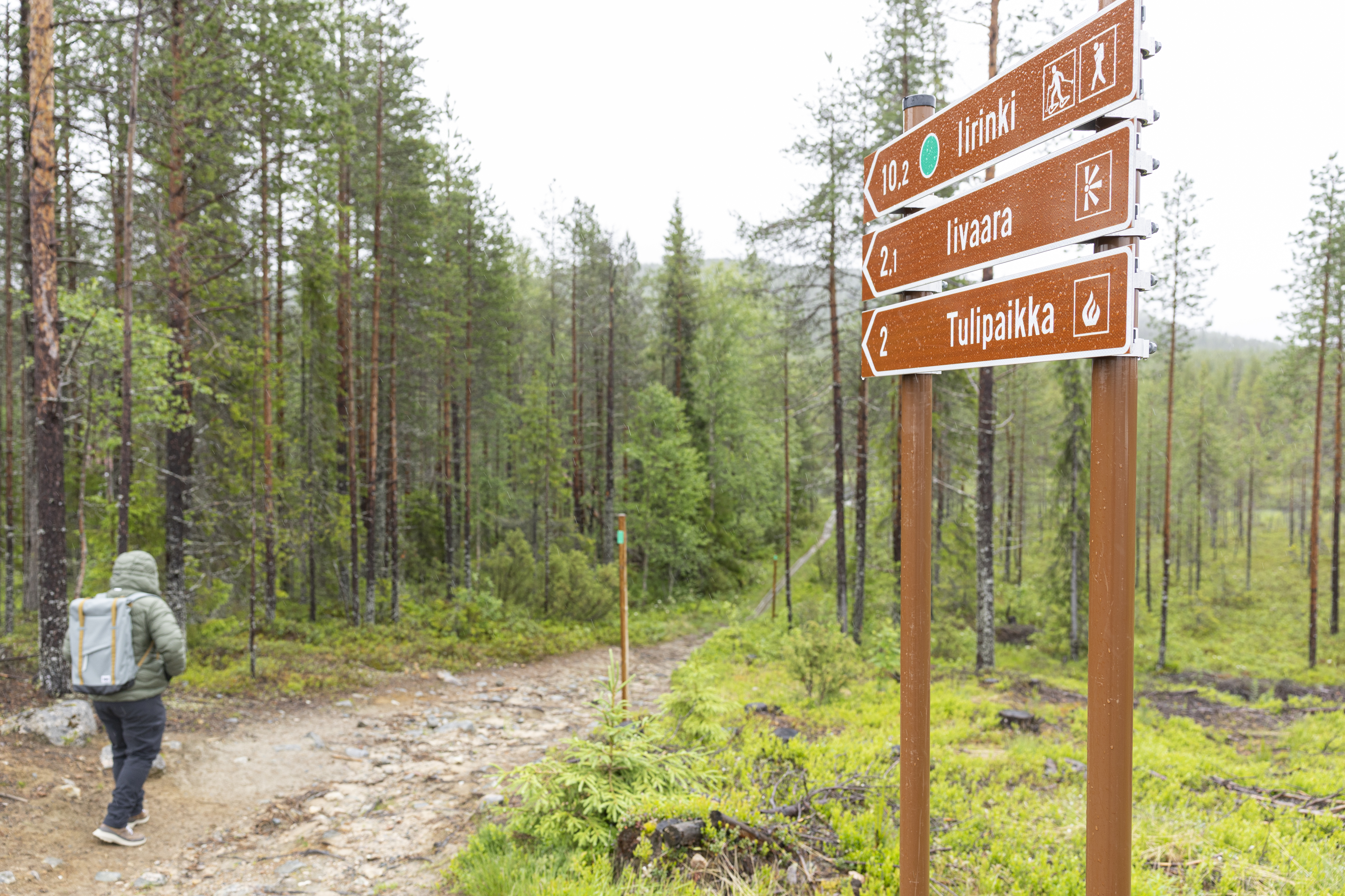 Iivaaran Iirinki nousee parkkipaikalta Iivaaran huipulle ja kiertää kaikkiaan 10 kilometrin lenkin Iivaaran-Jousivaaran suojelualueella.
