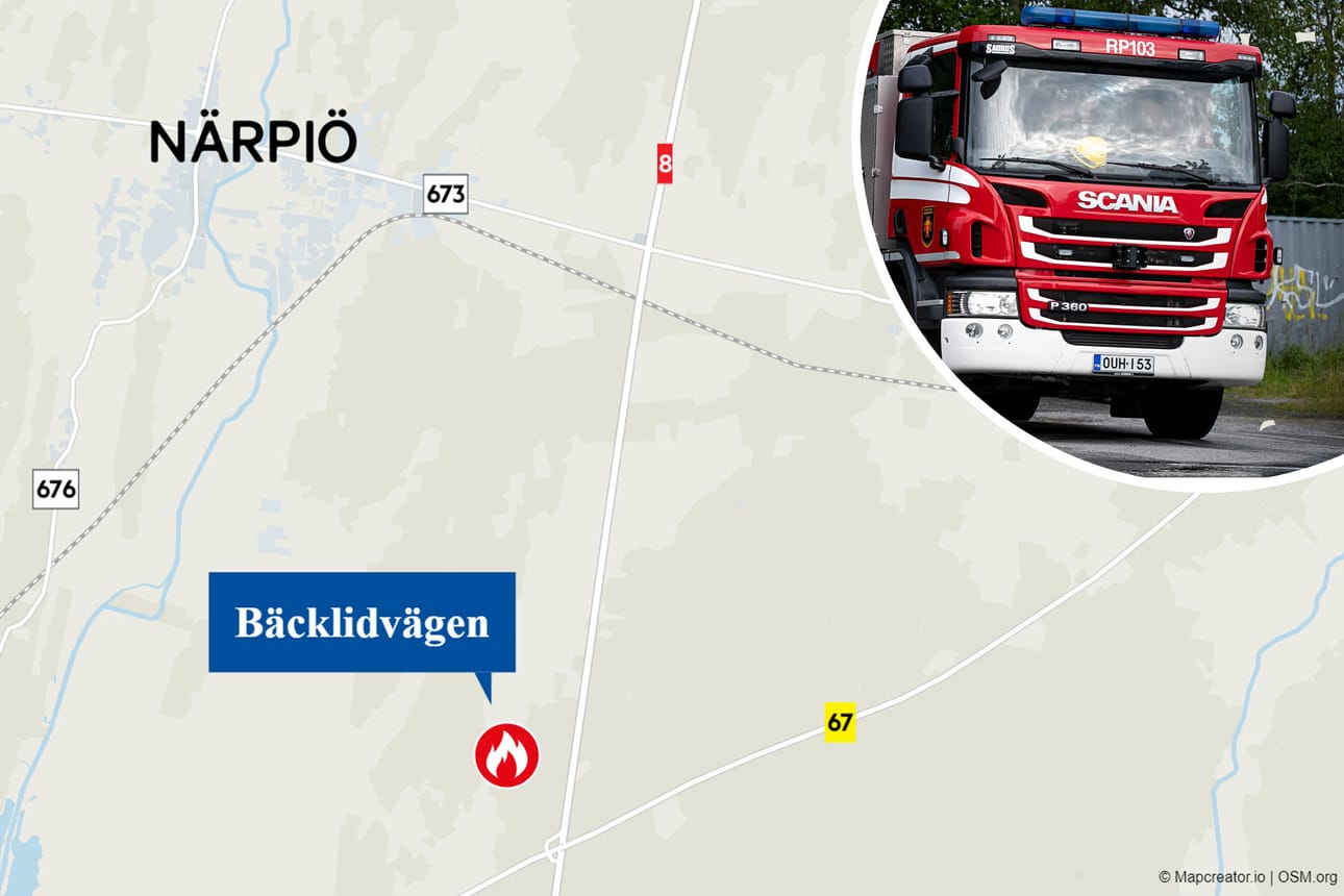 Pelastuslaitos hälytettiin sammuttamaan kasvihuoneen turvevarastoa Närpiössä.