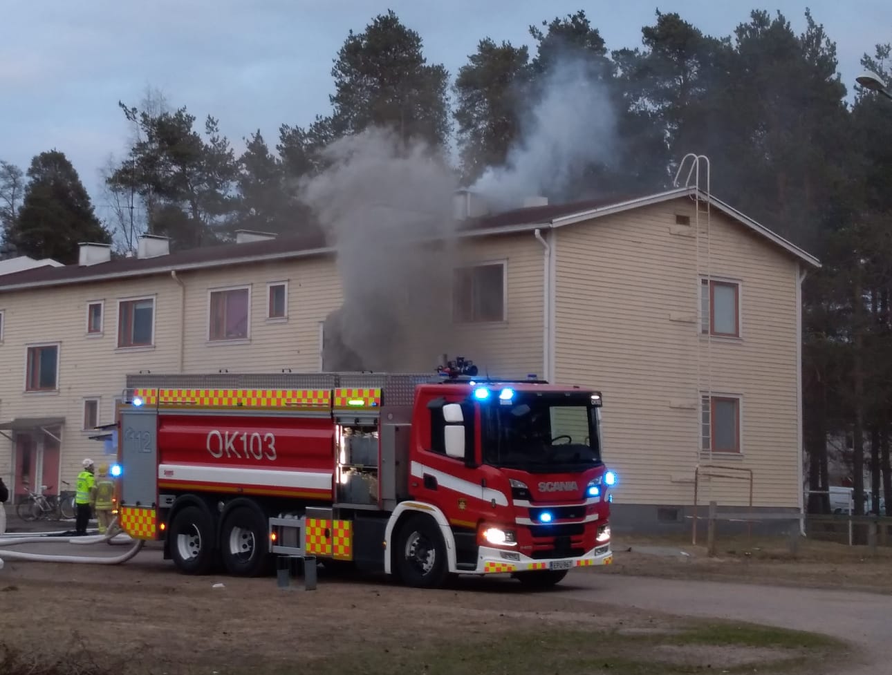 Hälytys onnettomuudesta tuli hieman ennen iltayhdeksää.