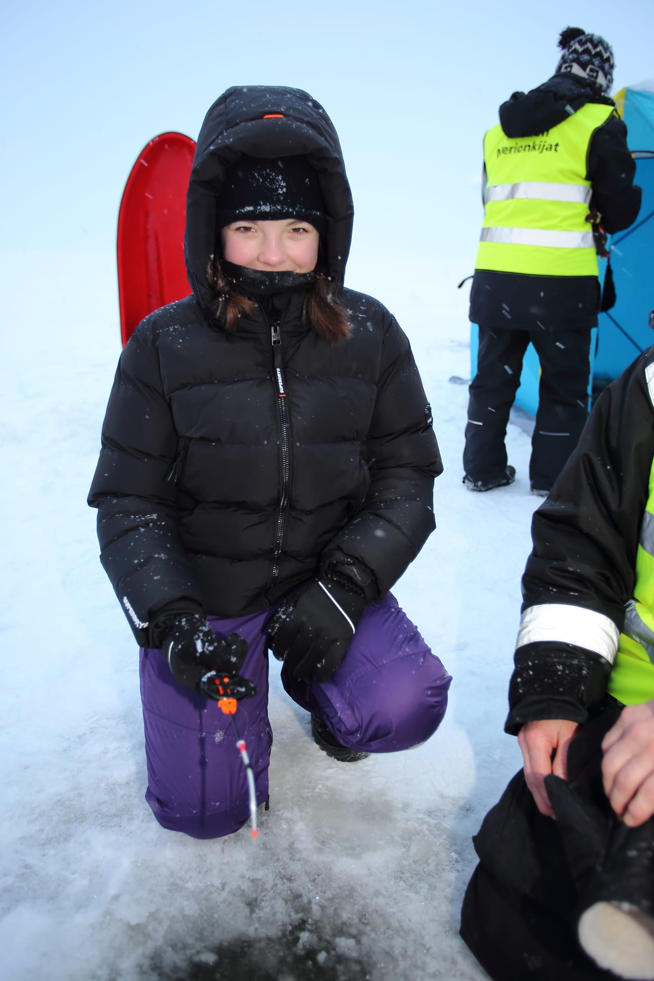 Lena Riedinger testasi kalaonneaan, mutta saalis jäi tällä kertaa saamatta.