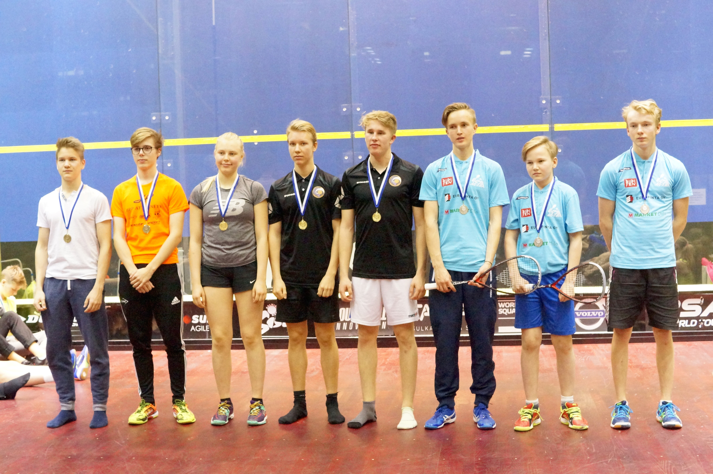 SC-Rukan joukkue saavutti hopeaa alle 19-vuotiaiden sarjassa squashin juniorijoukkueiden SM-kisoissa.  Kuvassa oikealla olevassa  joukkueessa pelasivat Veikko Herola ( oik.), Onni Niskala ja Samuli Niskala.