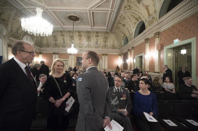 Vaasassa pidettyä Tmmisunnuntain juhla kunnioittivat läsnäolollaan myös Kansallisarkiston pääjohtaja Jussi Nuorteva, tutkimusjohtaja Päivi Happonen ja luonnollisesti Pohjanmaan aluetoimiston päällikkö Mauno Etelämäki. KUVAT : MINNA ANTILA