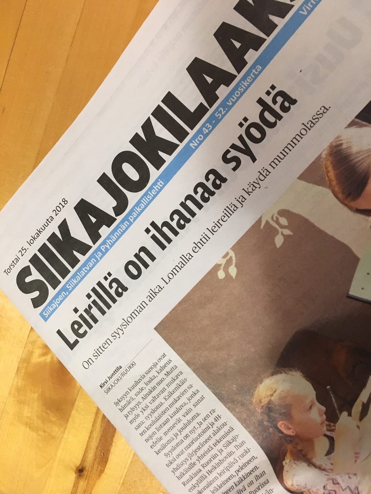 Siikajokilaakso pärjäsi taas paikallislehtikilapailussa.