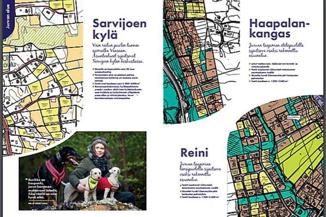 Kaupungin tonttitarjonnan esite on vuodelta 2017. Tilanne on pysynyt melko vakaana; toisin sanoen silloin vapaat tontit ovat pitkälti nytkin vapaita. KUVA: KURIKAN KAUPUNKI
