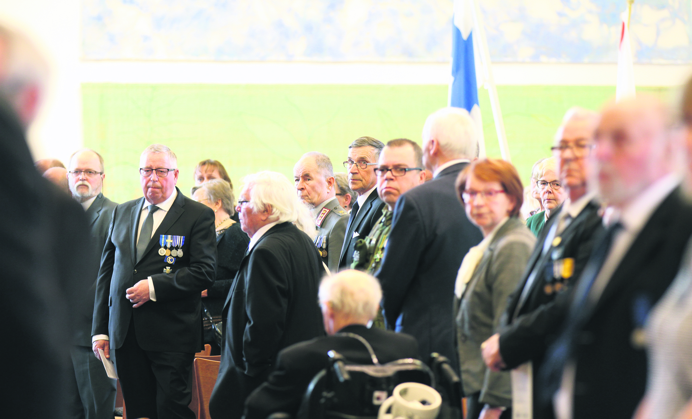 Yleisöä oli maanpuolustusjuhlassa runsaasti.