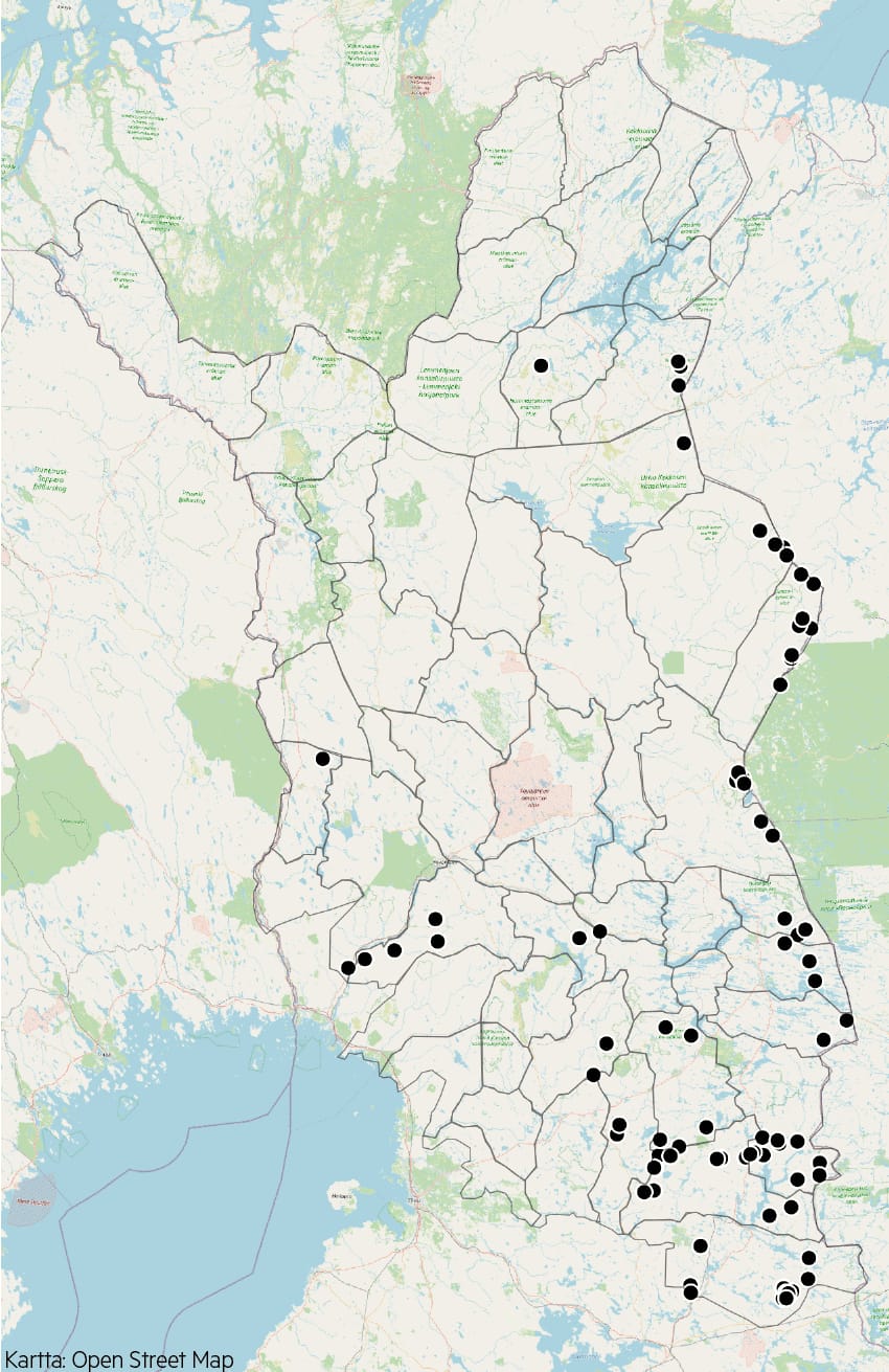 Poronhoitoalueella kaadetut ilvekset 1.1.2019–24.5.2023.