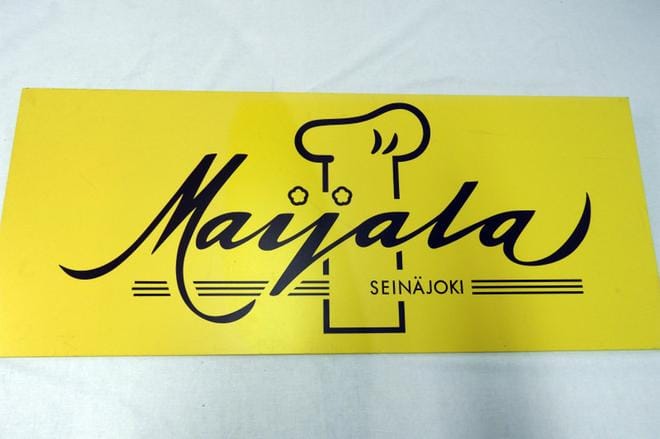 Maijalan leipomon kyltti. Maijalan Leipomoa pyöritettiin kolmessa sukupolvessa 1947-1992.