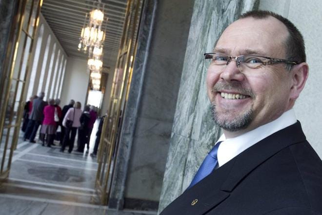 Reijo Hongisto johtaa sinisten Pohjanmaan piiriä. KUVA: LEHTIKUVA / MAURI RATILAINEN