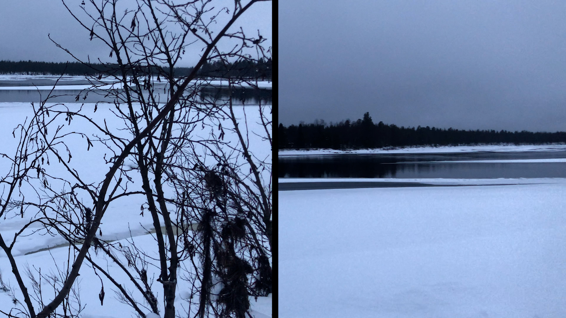 Ruotsin ja Suomen erottava Muonionjoki on edelleen sulana, vaikka on jo joulu