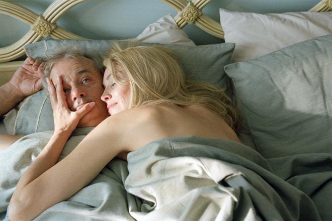 Bill Murray ja Sharon Stone kohtaavat Broken Flowers -elokuvassa. KUVA: Hero