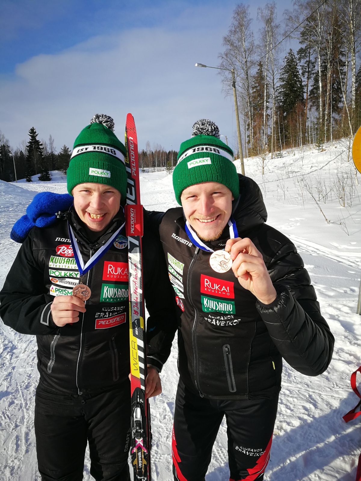 Kuusamon Erä-Veikkojen Martikainen ja Tauriainen hiihtosuunnistivat parisprintin SM-pronssille – "vähimmäistavoite tuli saavutettua"
