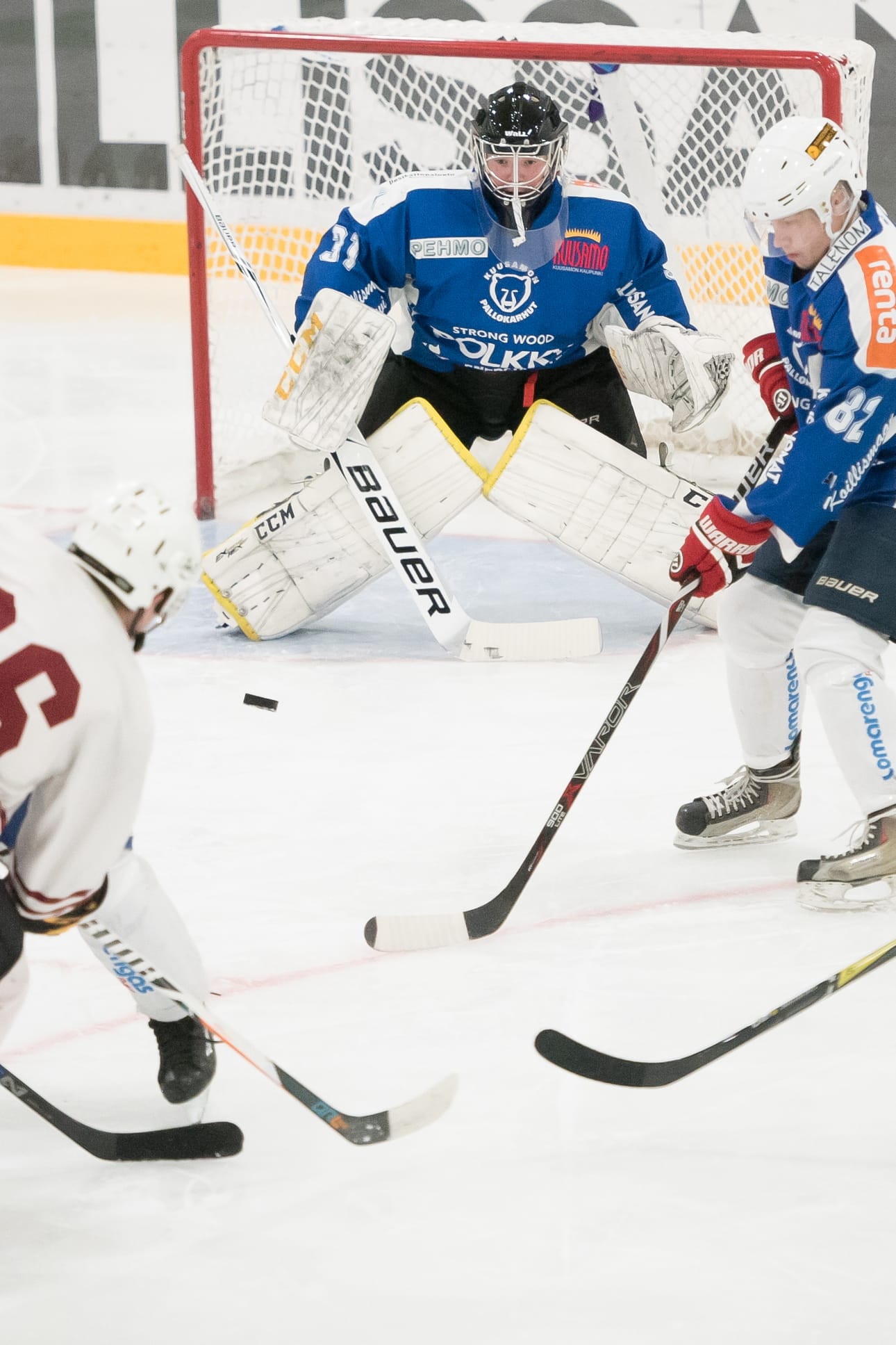 Joni Korpelalla riitti töitä PaKan maalilla lauantai-illan ottelussa.