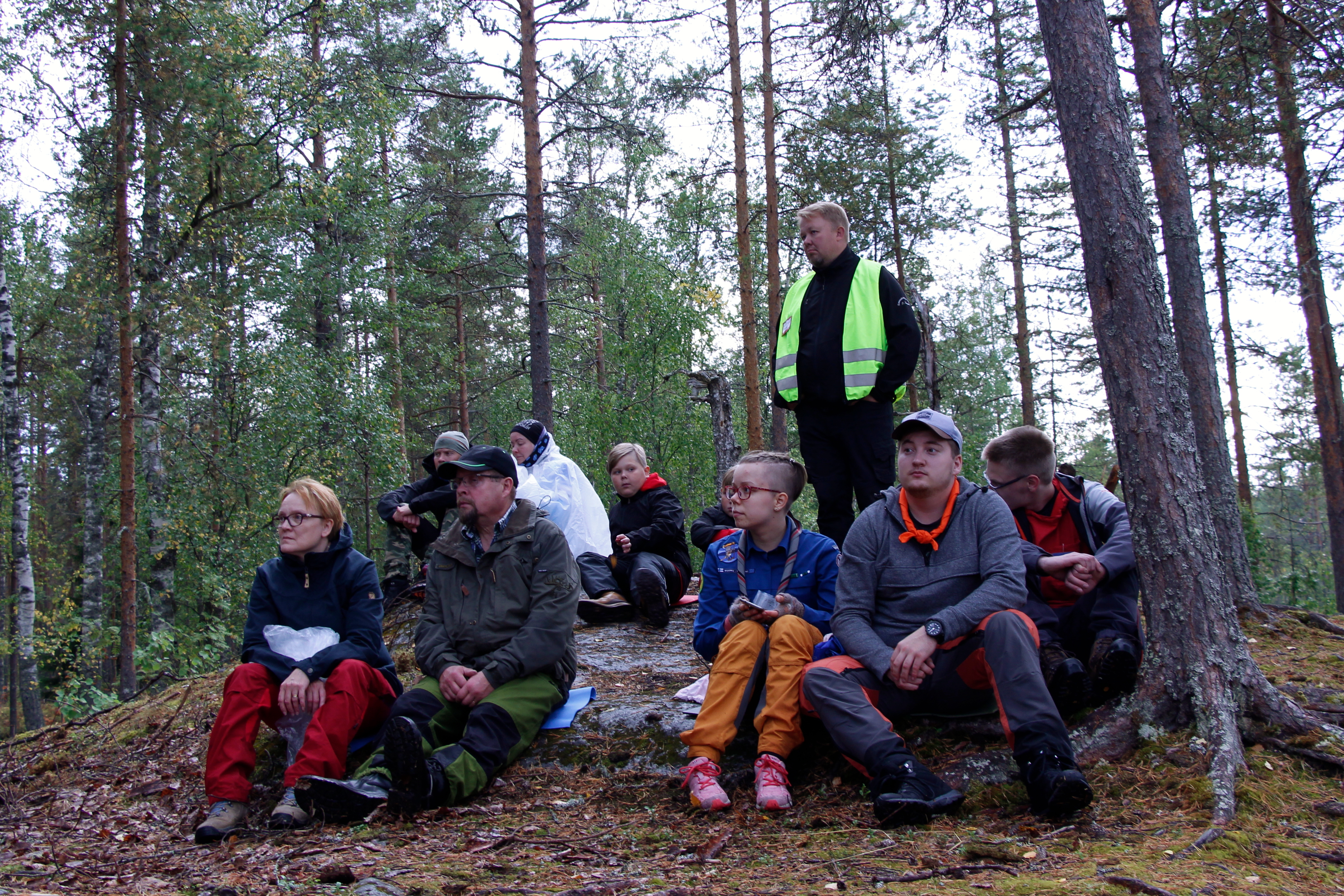 Affis-hotellin juhlanuotio Notskikallioilla. 