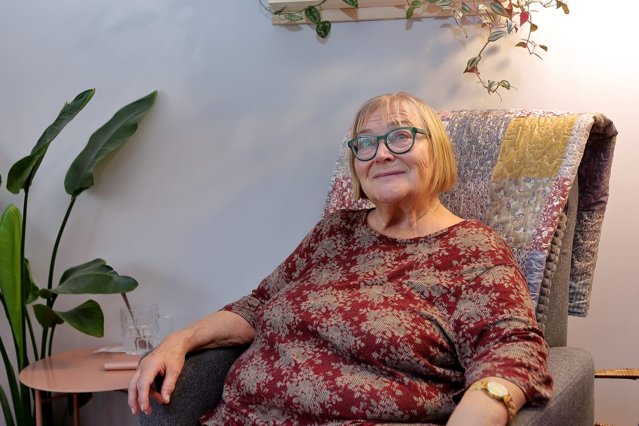 Liisa Lehtoranta on tyytyväinen kotipalvelun asiakas.