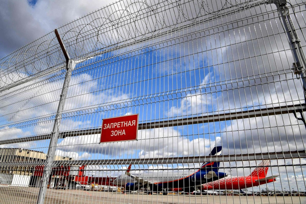 Venäläinen lentoyhtiö Aeroflot ei voi lentää Europpaan. LEHTIKUVA/AFP