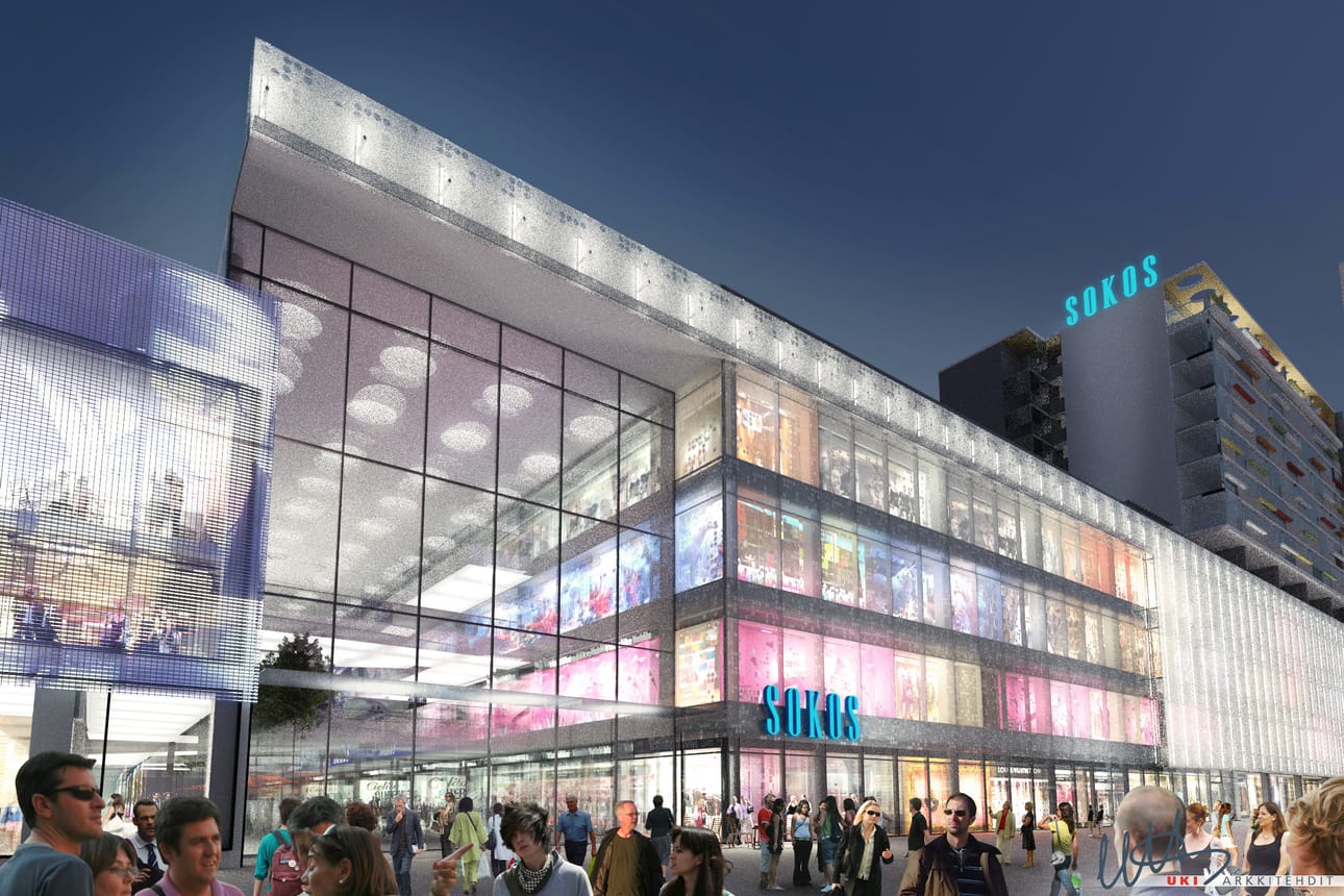 Sokos-kauppakeskus on lähes 20000 neliön kokonaisuus, johon kuuluu myös Galleria-korttelin ja Sampo-talon väliin jäävä katettava Isokatu kesäkatu.