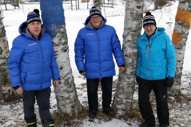 Pekka Lammi, Antti Köykkä ja Jussi Kleemola ovat Kauha-hiihdon kantavia voimia. KUVA: JORMA HAVULA