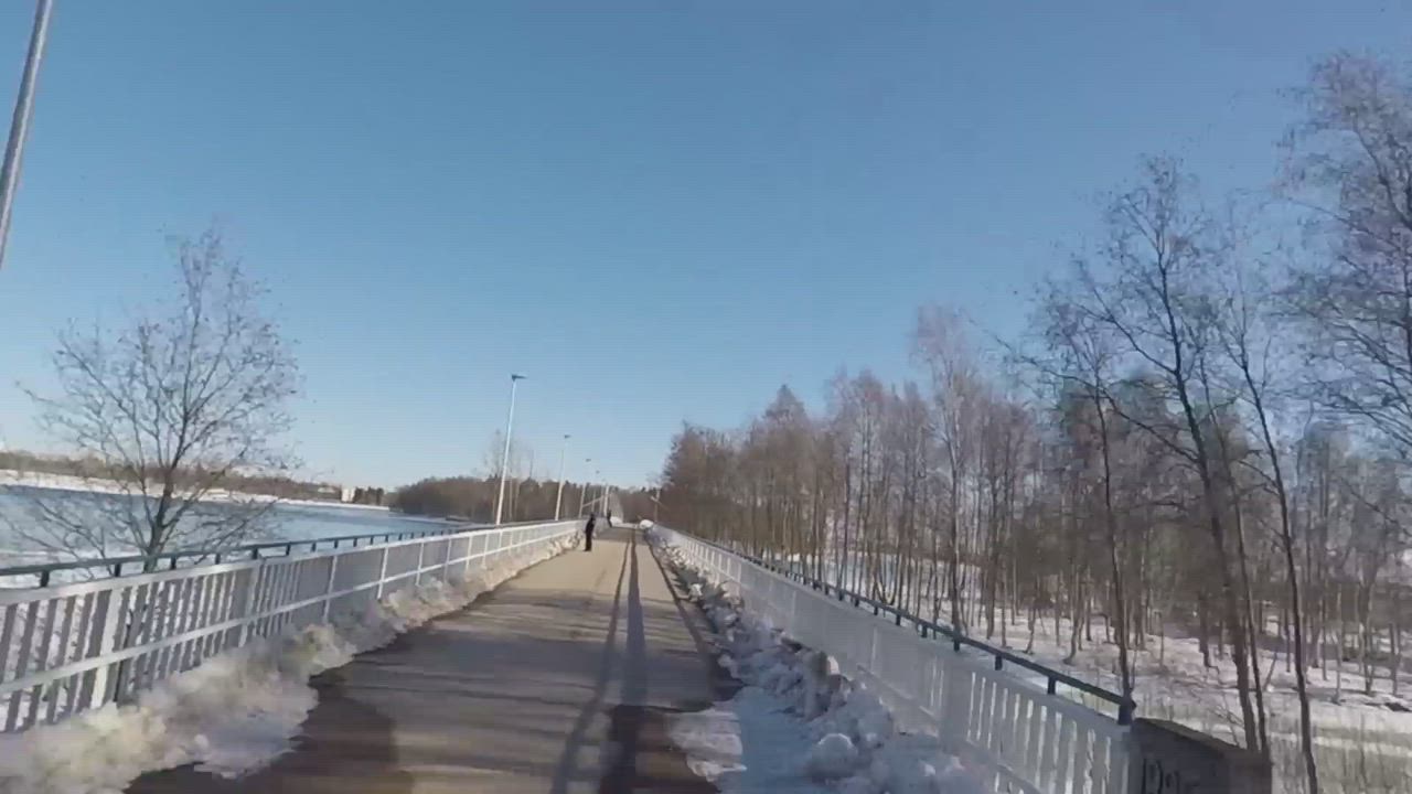 Timelapse-video juoksulenkistä Oulujoen suistoalueella