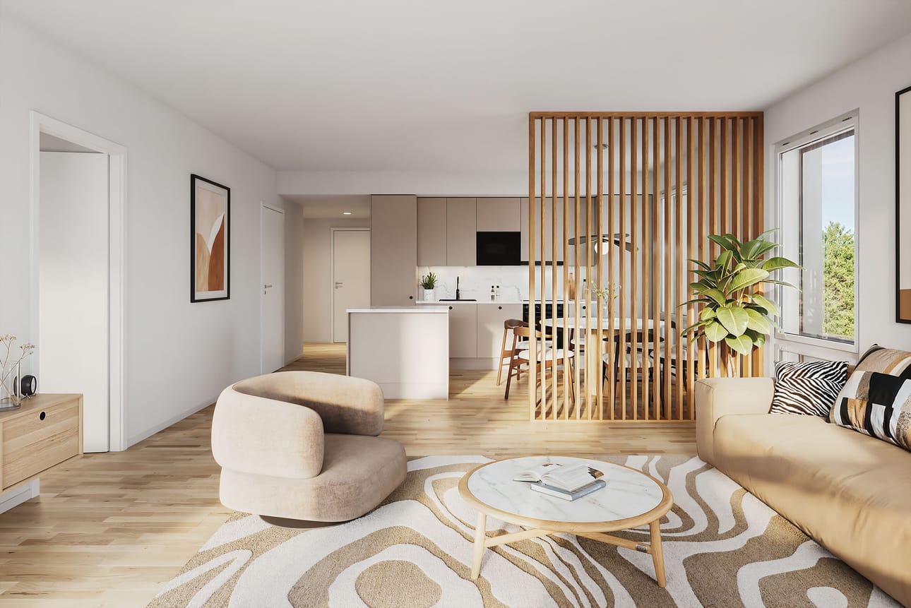 Asuntojen sisustusratkaisuihin pääsee vaikuttamaan asukas itse.