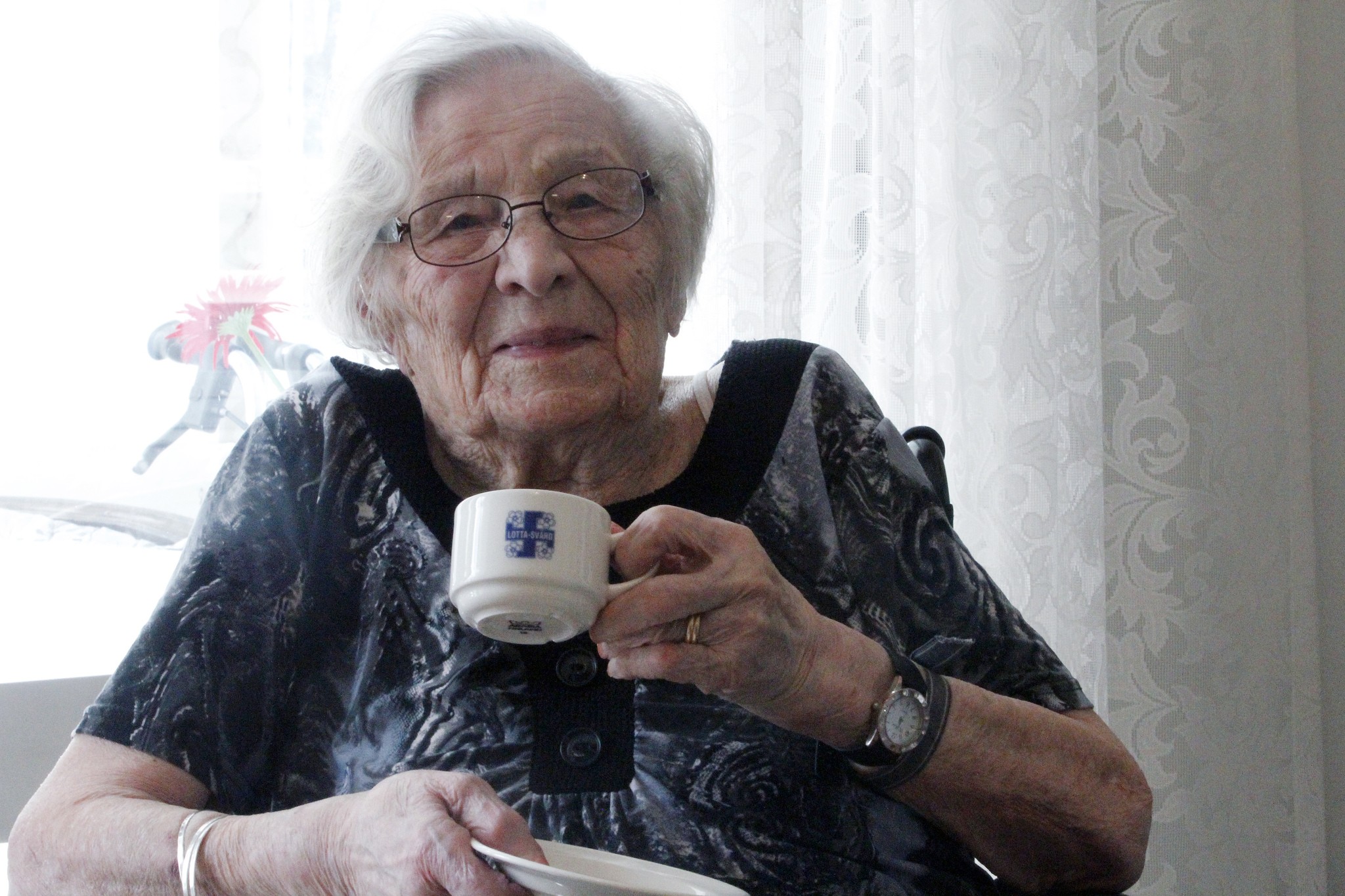 Kanerva oli Tornion vanhin asukas. Kuva on otettu hänen 104-vuotissyntymäpäiviensä aikoihin.