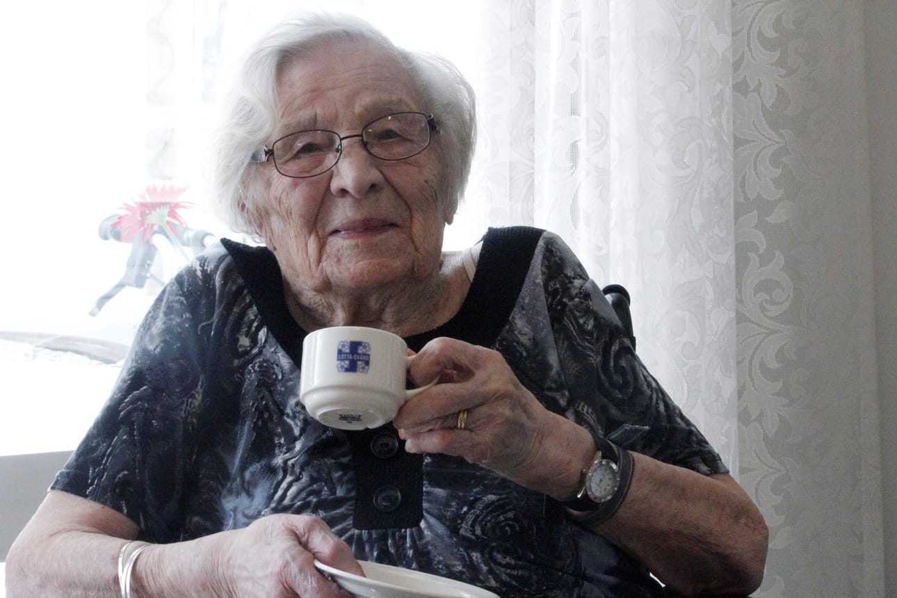 Kanerva oli Tornion vanhin asukas. Kuva on otettu hänen 104-vuotissyntymäpäiviensä aikoihin.