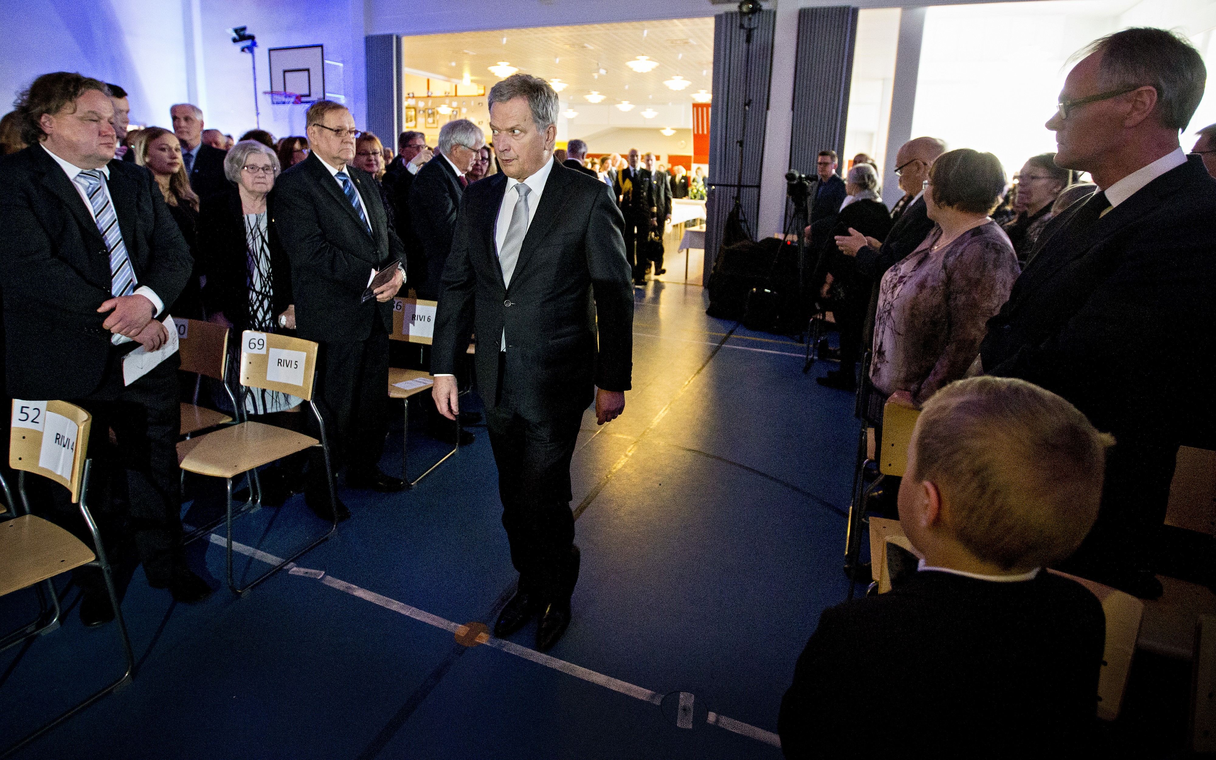 Presidentti Sauli Niinistö osallistui Sovinnonpuheen juhlaan Nivalassa.
