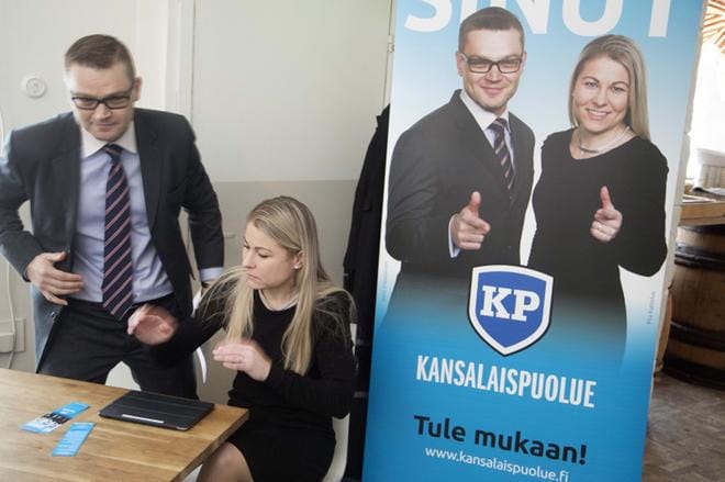 Sami Kilpeläinen ja Piia Kattelus jatkavat kansalaispuolueen johdossa. KUVA: COM.PIC/MAURI RATILAINEN