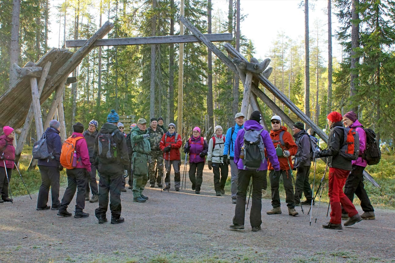 Saimaan Ladun retkeilijöille ehtivät Syötteen polut tulla tutuiksi viikon aikana.