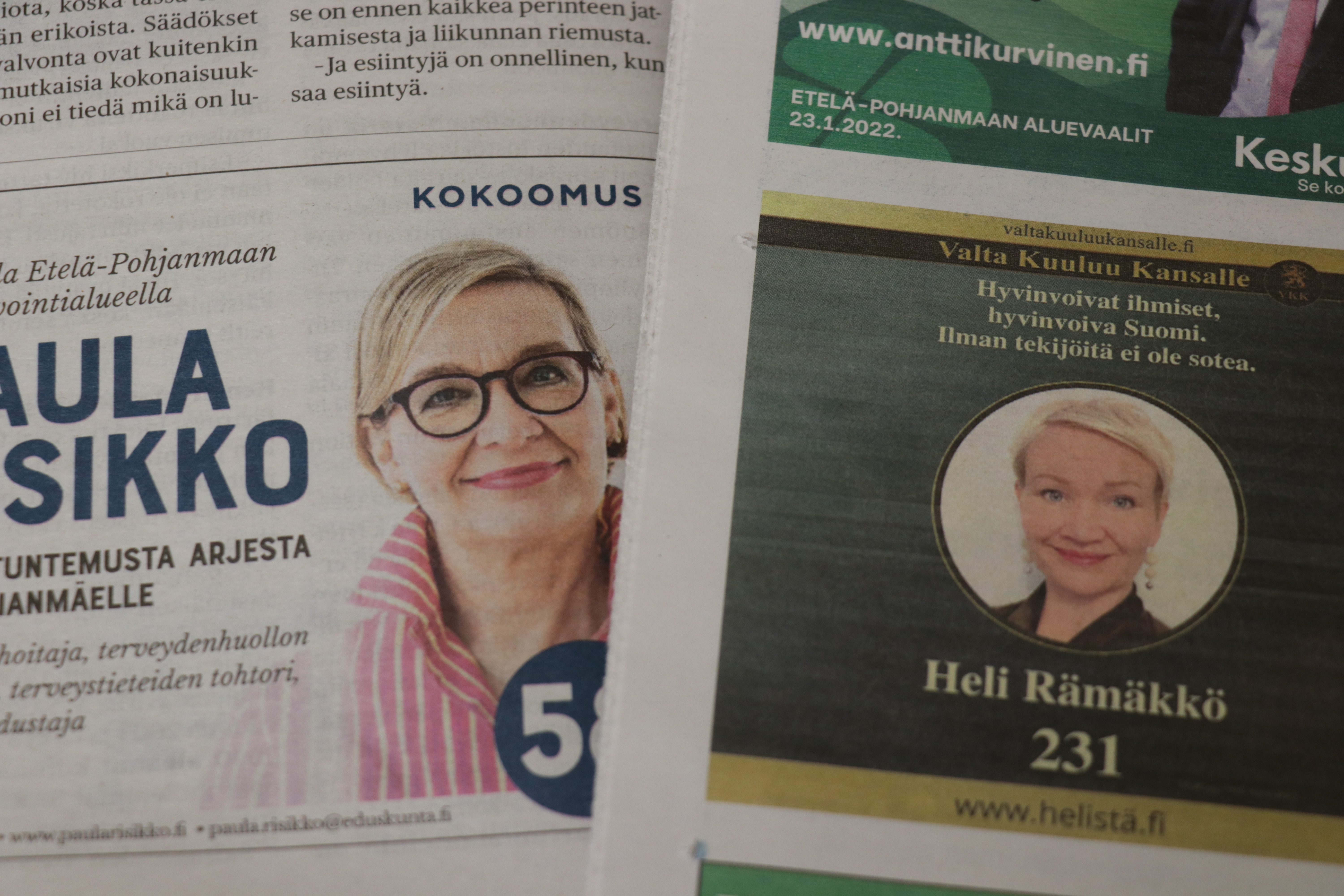 Risikko ja Rämäkkö saivat Kauhavalta toistasataa ääntä, Kaksineuvoisen johtajana toiminutta Perkkalaista kannatettiin alueella myös