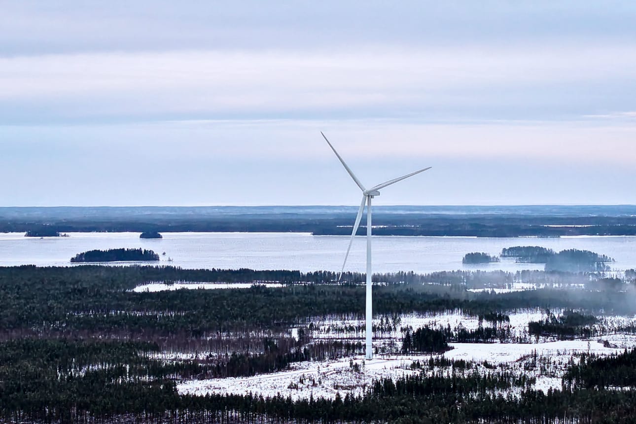 Maan suurin Lestijärven tuulipuisto valmistui Keski-Pohjanmaalle.