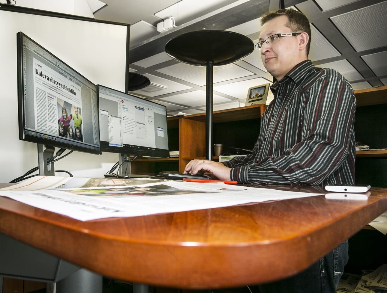 Kalevan tabloidiprojektin vetäjä Simo Hiltunen.