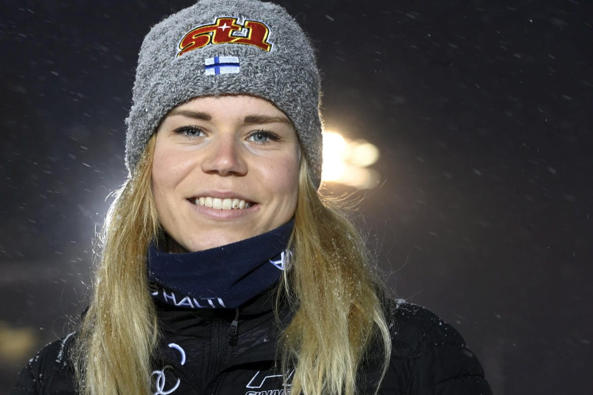Viime kaudella läpimurron tehnyt Jasmi Joensuu keskittyy viikonloppuna sprintin lisäksi lauantain kymmenen kilometrin kilpailuun. LEHTIKUVA / HEIKKI SAUKKOMAA