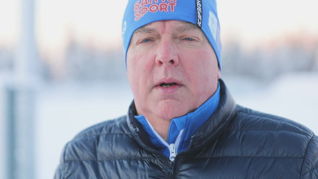 Ilman sauvoja hiihtoharjoitus