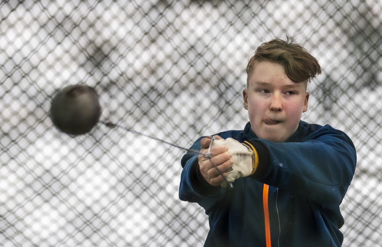 Onni Kukkonen on tottunut harjoitteluun myös arktisissa olosuhteissa. Kuva vuodelta 2021.