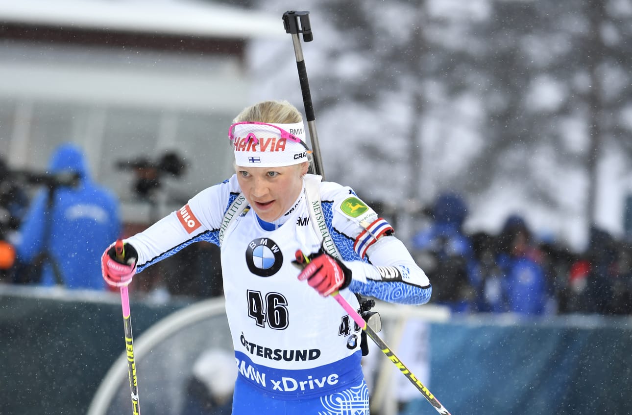 Kaisa Mäkäräinen joutui tyytymään 17. sijaan.
