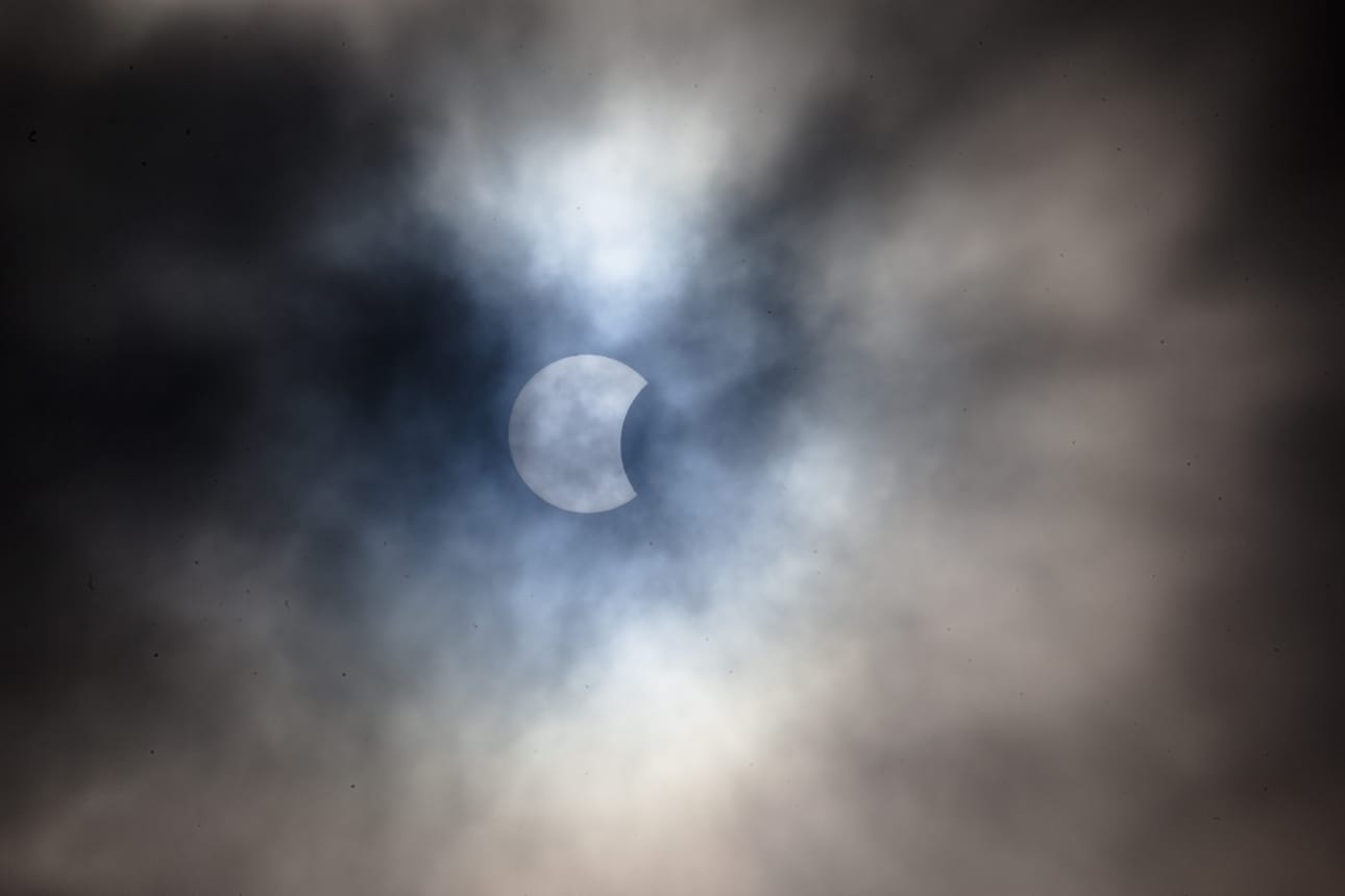 Kuvassa Auringonpimennys Rovaniemellä vuonna 2015.