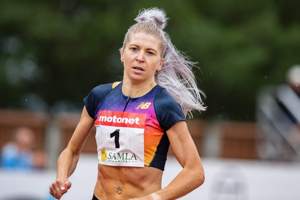Sara Kuivisto avasi kilpailukautensa Jyväskylän gp-kisoissa. LEHTIKUVA / Valtteri Vainio