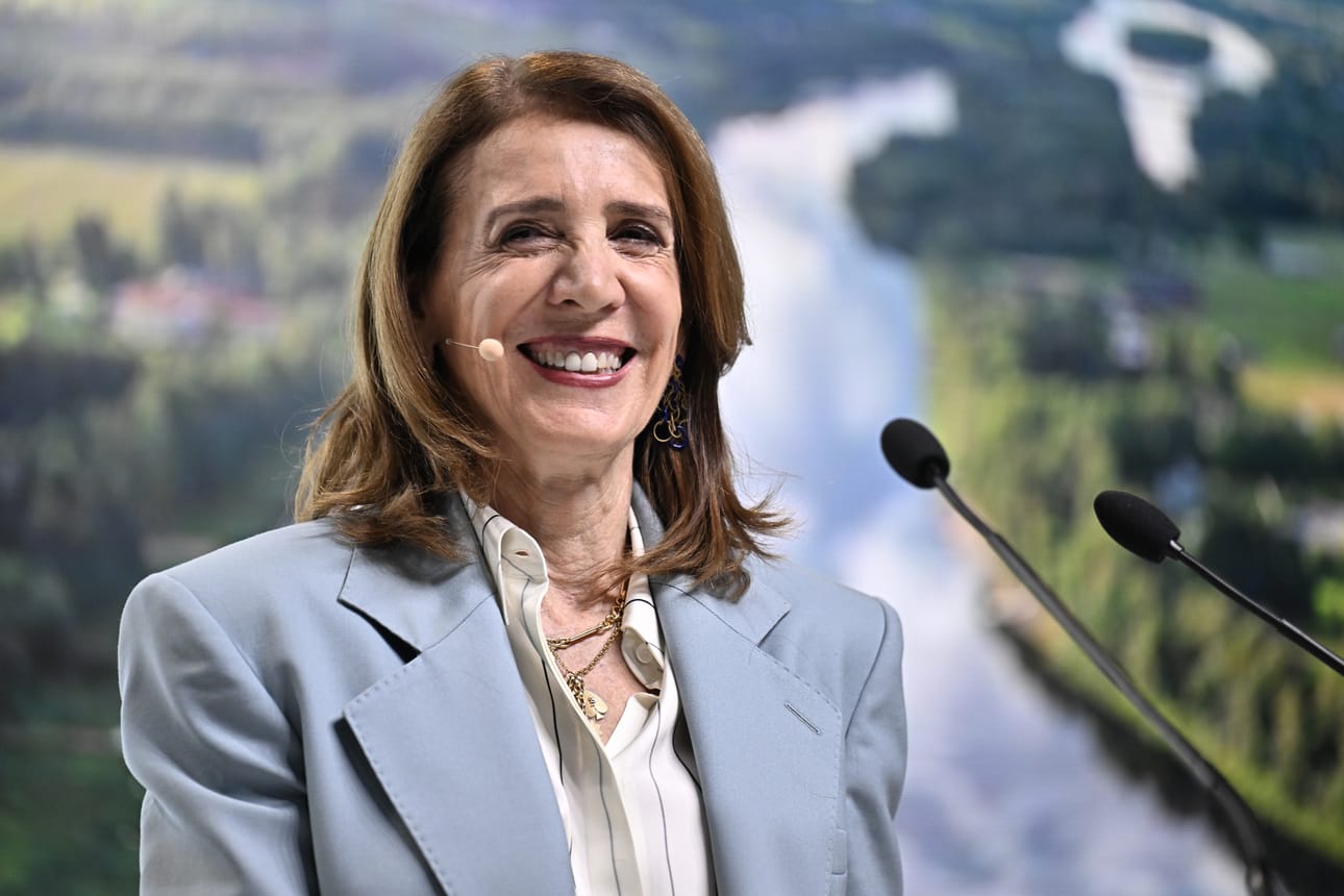 Googlen globaali investointijohtaja Ruth Porat Googlen mediatilaisuudessa Helsingissä 9. syyskuuta 2026.