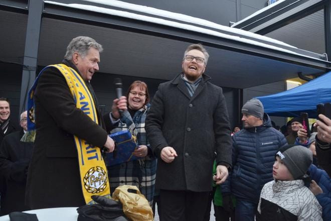 Presidentti Sauli Niinistö vieraili Alajärvellä 14.1. Kuvat Markku Turpela