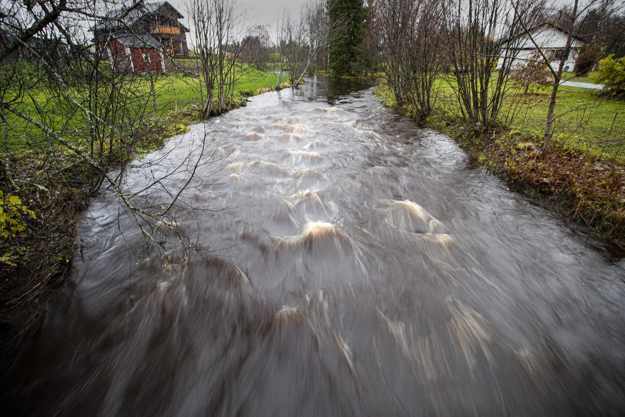 Pattijoki tulvi myös loka-marraskuun vaihteessa.