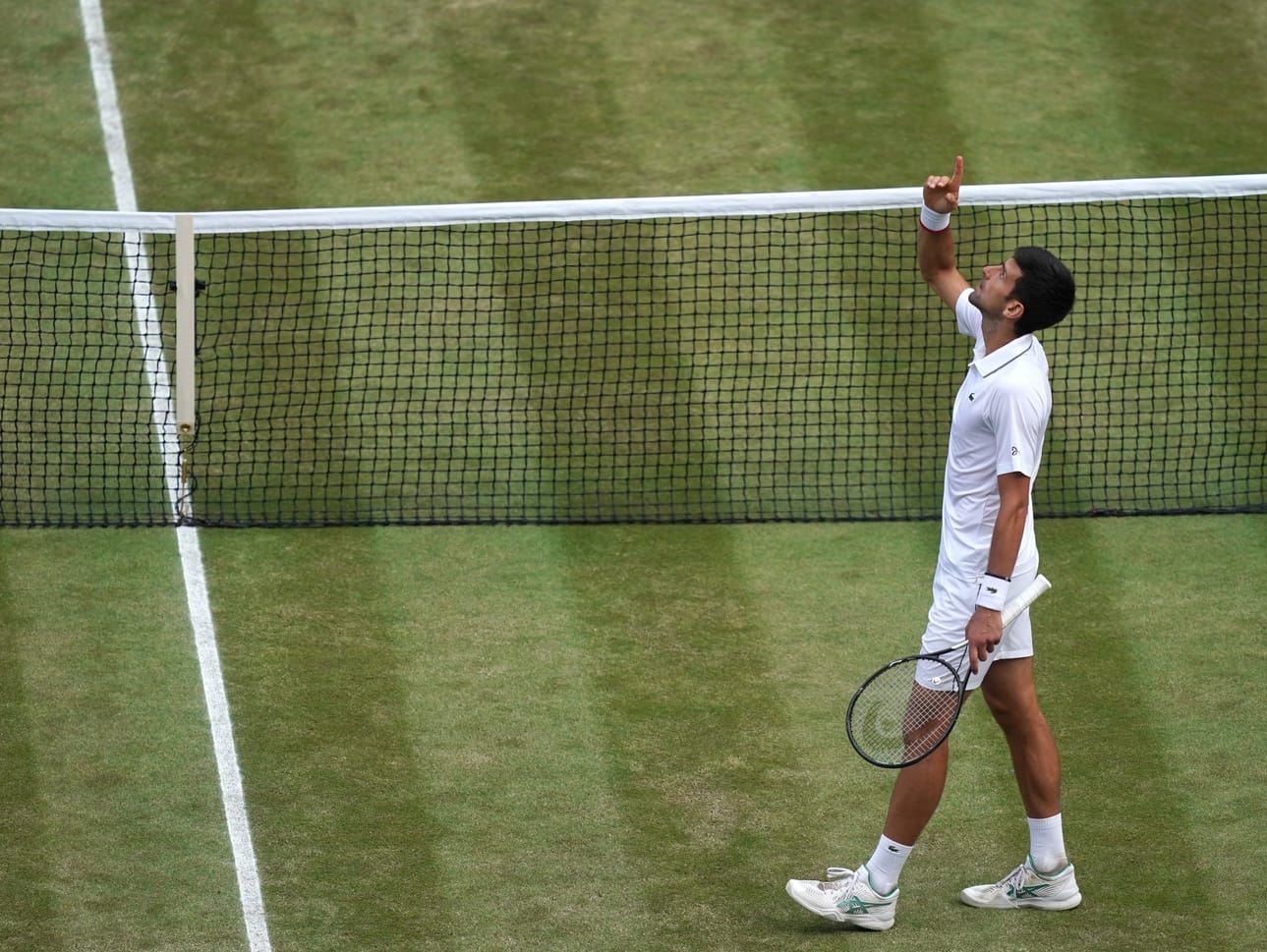 Mestaruus oli Djokovicille (kuvassa) uran kuudestoista grand slam -turnauksissa ja viides Wimbledonissa.